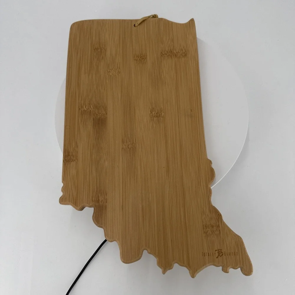 Totally Bamboo Destination Indiana State Shaped‎ Serving and Cutting Board